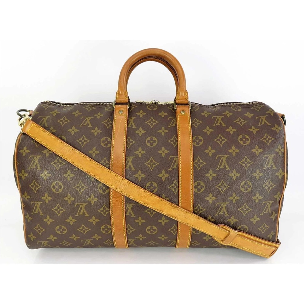Louis Vuitton Brown and Tan Monogram Duffel Bag - Picture 2 of 16